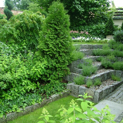 ogród po realizacji – schody